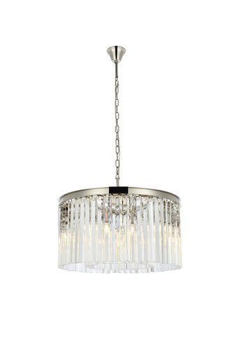 Sydney 8 Light Polished Nickel Chandelier With Clear Crystal (1208D26PN/RC)