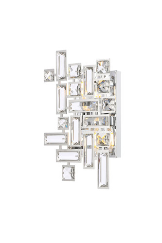 Picasso 2 Light Chrome Wall Sconce Clear Royal Cut Crystal (V2100W12C/RC)