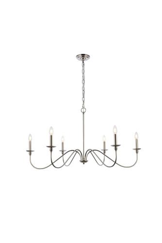 Rohan 6 Light Polished Nickel Chandelier (LD5056D42PN)