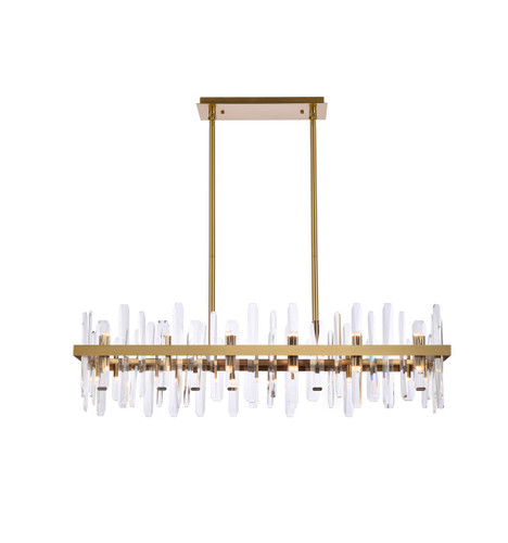 Serena 24 Light Satin Gold Chandelier With Clear Crystal (2200G42SG)