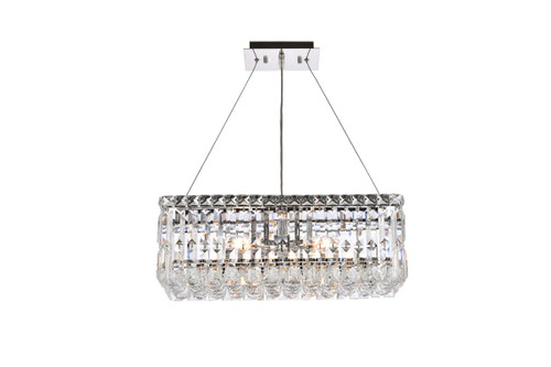 Maxime 4 Light Chrome Chandelier With Clear Crystal (V2034D20C/RC)