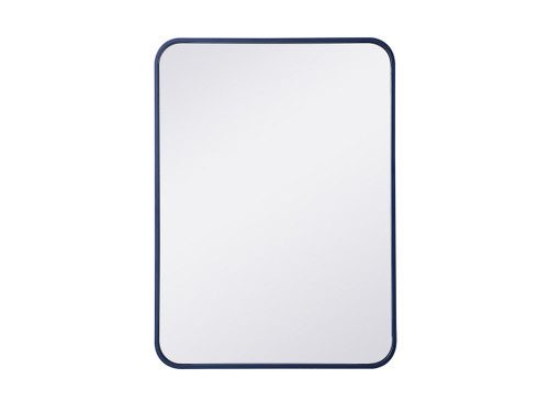 Evermore Soft Corner Blue Rectangular Mirror (MR802230BL)