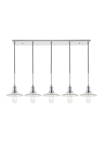 Waltz 5 Light Chrome Pendant (LD4040D48C)