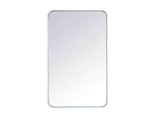 Evermore Soft Corner White Rectangular Mirror (MR802236WH)