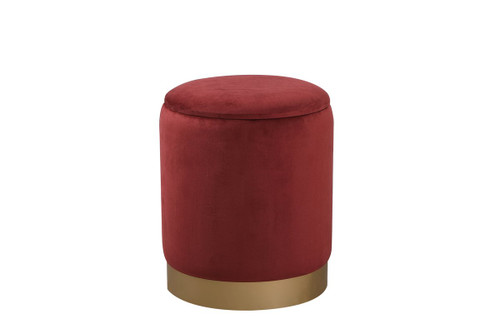 Ozman 14" Round Red Ottoman (OT1015RD)