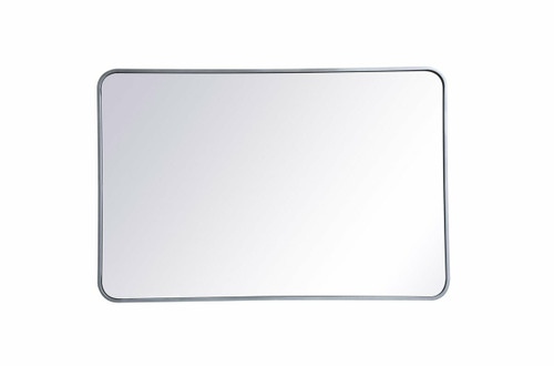 Evermore Soft Corner Silver Rectangular Mirror (MR802842S)