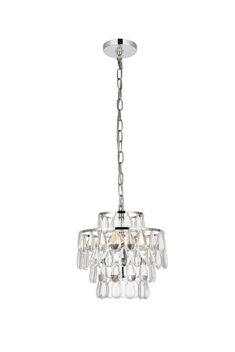 Elegant Furniture and Lighting Mila 12 Inch Pendant In Chrome (1102D12C)