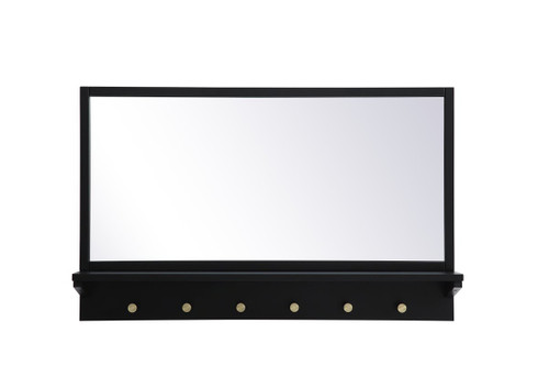 Elle Black Entryway Mirror With Shelf (MR503421BK)