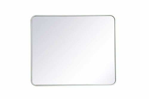 Evermore Soft Corner White Rectangular Mirror (MR803036WH)
