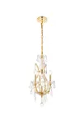 Maria Theresa 4 Light Gold Pendant With Clear Crystal (2800D12G/RC)