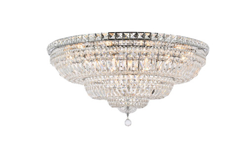 Tranquil 21 Light Chrome Flush Mount With Clear Crystal (V2528F36C/RC)