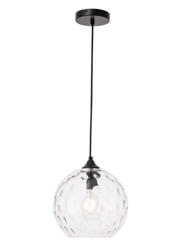 Cashel 1 Light Black Pendant With Clear Glass (LD2282)