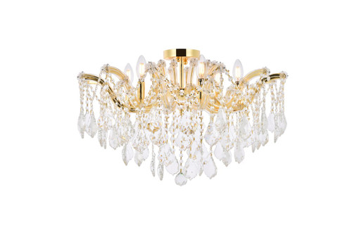 Maria Theresa 6 Light Gold Flush Mount With Clear Crystal (2800F24G/RC)
