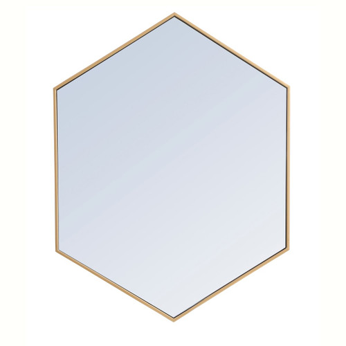 Monet Brass Hexagon Mirror (MR4430BR)