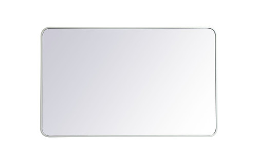 Evermore Soft Corner White Rectangular Mirror (MR803048WH)