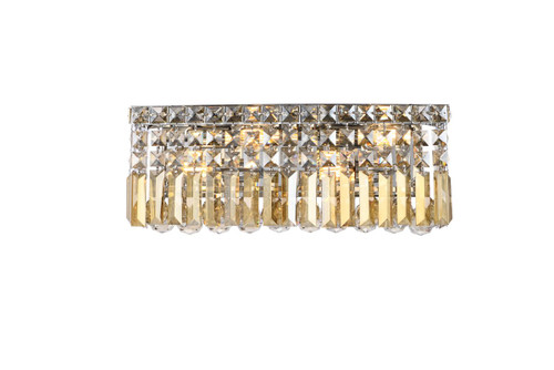 Maxime 3 Light Chrome Wall Sconce With Crystal (V2032W18C-GT/RC)