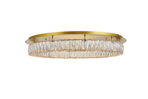 Monroe LED Gold Flush Mount With Clear Crystal (3503F33G)