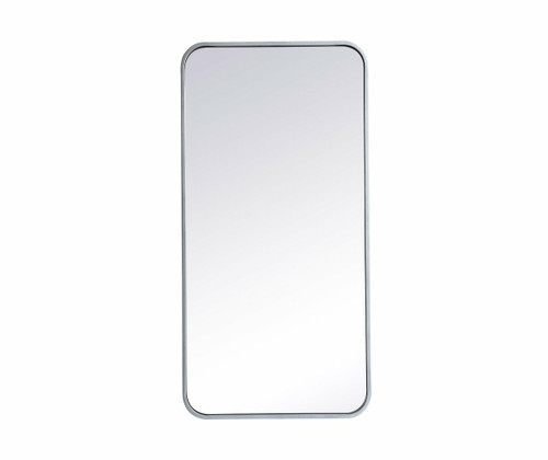 Evermore Soft Corner Silver Rectangular Mirror (MR801836S)