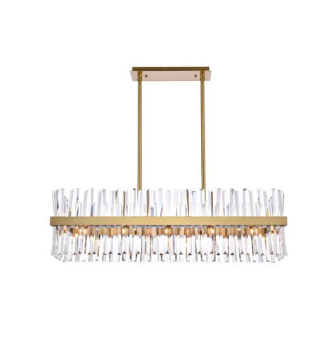 Serephina 24 Light Satin Gold Chandelier With Clear Crystal (6200G42SG)