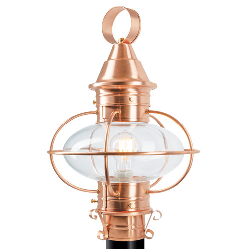 American Onion 1 Light Outdoor Post Lantern In Copper (1710-CO-CL)