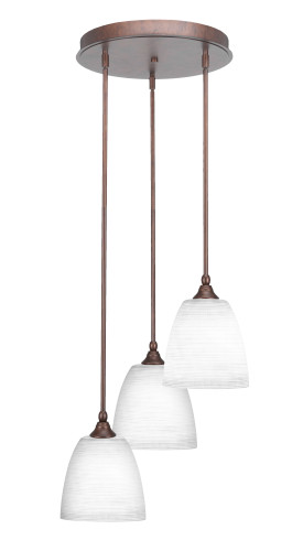 Empire 3 Light Cluster Pendalier In Bronze (2143-BRZ-4071)