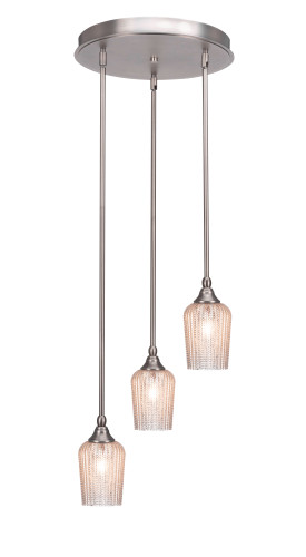 Empire 3 Light Cluster Pendalier In Brushed Nickel (2143-BN-4253)