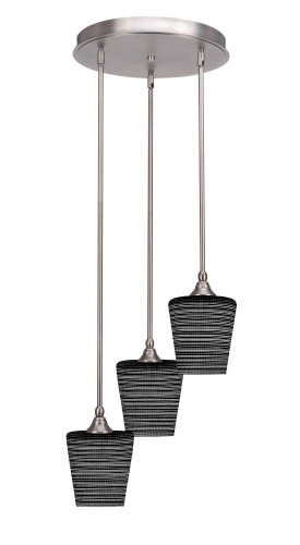 Empire 3 Light Cluster Pendalier In Brushed Nickel (2143-BN-4039)