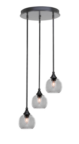 Empire 3 Light Cluster Pendalier In Matte Black (2143-MB-4100)