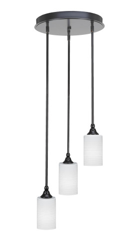 Empire 3 Light Cluster Pendalier In Matte Black (2143-MB-4061)