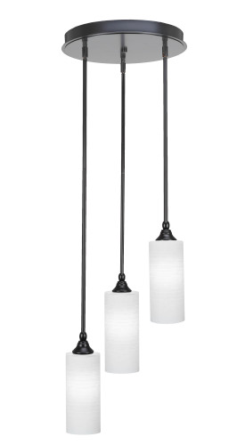 Empire 3 Light Cluster Pendalier In Matte Black (2143-MB-4091)