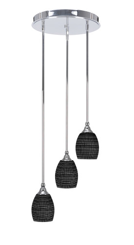 Empire 3 Light Cluster Pendalier In Chrome (2143-CH-4029)