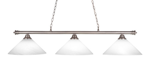 Oxford 3 Light Billiard/Island In Brushed Nickel (373-BN-2161)