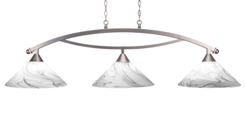 Bow 3 Light Billiard/Island In Brushed Nickel (873-BN-2169)
