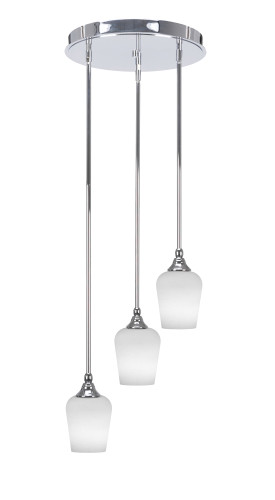 Empire 3 Light Cluster Pendalier In Chrome (2143-CH-211)
