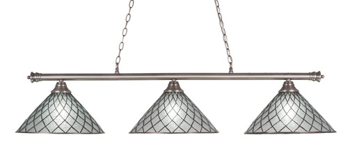 Oxford 3 Light Billiard/Island In Brushed Nickel (373-BN-918)