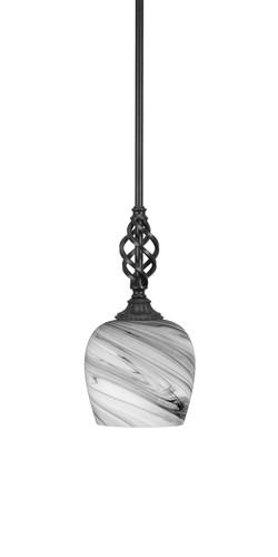 Elegante 1 Light Mini Pendant In Matte Black (80-MB-4819)