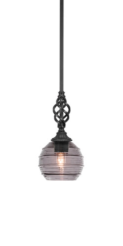 Elegante 1 Light Mini Pendant In Matte Black (80-MB-5112)