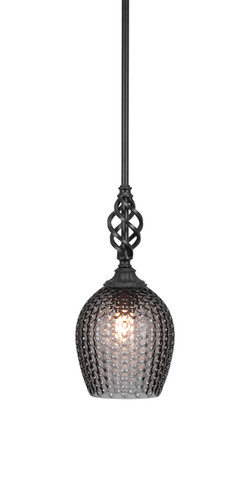 Elegante 1 Light Mini Pendant In Matte Black (80-MB-4902)