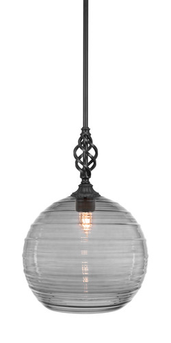 Elegante 1 Light Mini Pendant In Matte Black (80-MB-5142)
