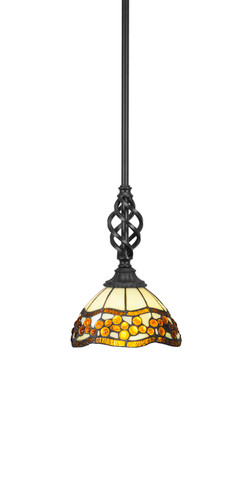 Elegante 1 Light Mini Pendant In Matte Black (80-MB-9975)