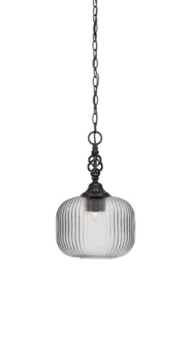 Elegante 1 Light Pendant In Matte Black (82-MB-4610)