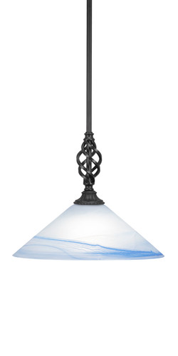 Elegante 1 Light Mini Pendant In Matte Black (80-MB-514)