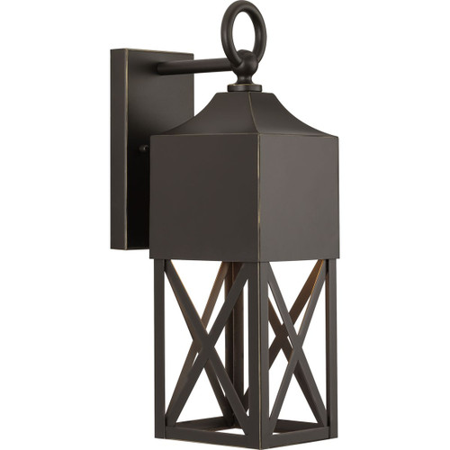 Birkdale Collection One-Light Modern Farmhouse Antique Bronze Outdoor Wall Lantern (P560316-020)