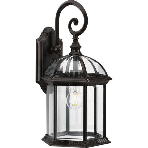 Dillard Collection One-Light Traditional Antique Bronze Clear Glass Outdoor Wall Lantern (P560323-020)