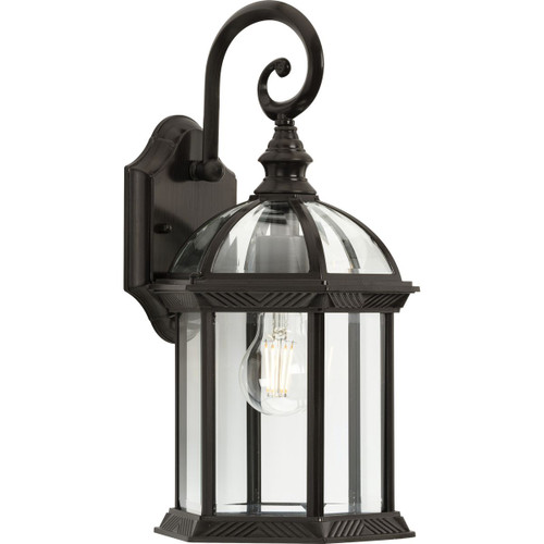 Dillard Collection One-Light Traditional Antique Bronze Clear Glass Outdoor Wall Lantern (P560322-020)