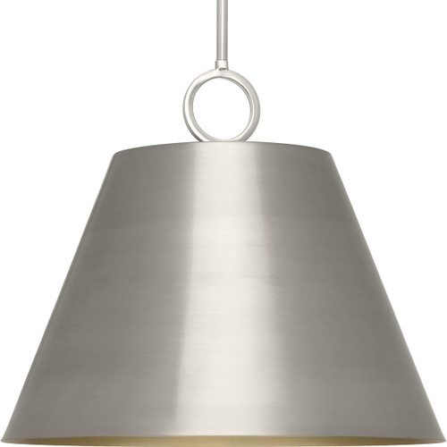 Parkhurst Collection Three-Light New Traditional Brushed Nickel Metal Pendant Light (P500368-009)