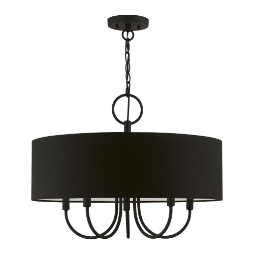 Bainbridge 5 Light Black Pendant Chandelier (43445-04)