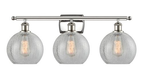 Athens - 3 Light - 28 inch - Polished Nickel - Bath Vanity Light (516-3W-PN-G125-8)