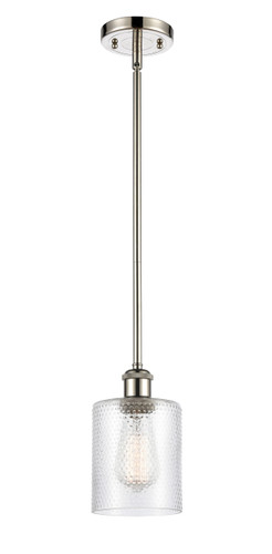 Cobbleskill 1 Light Mini Pendant In Polished Nickel (516-1S-Pn-G112)