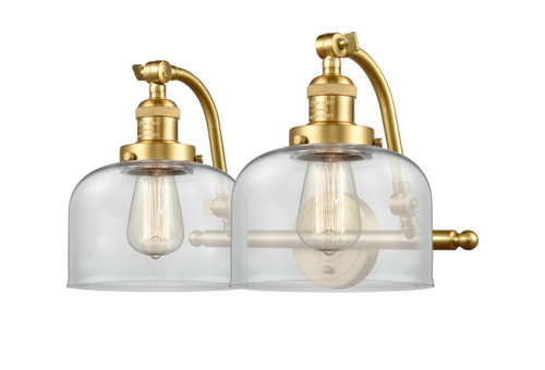 Large Bell 2 Light Bath Vanity Light In Satin Gold (515-2W-Sg-G72)